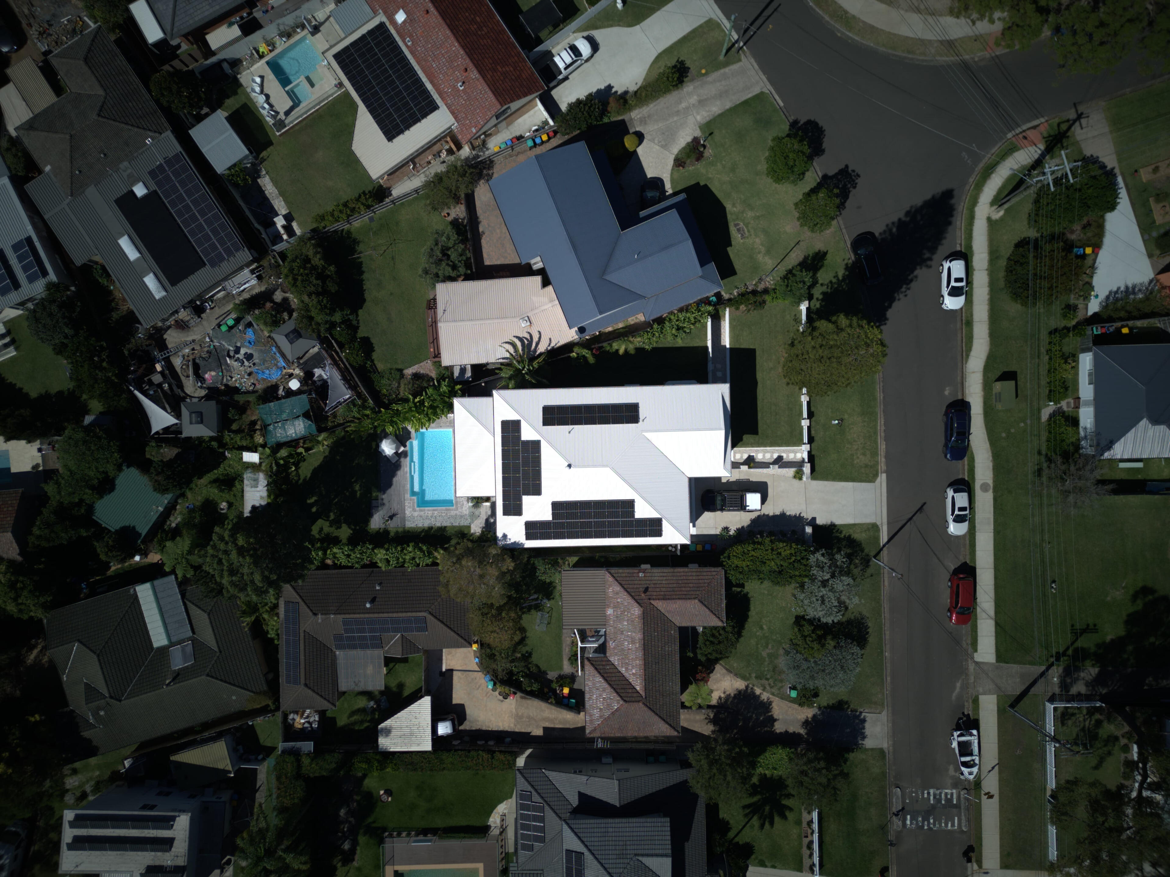 Aerial drone photo of residential property, Northern Beaches Sydney